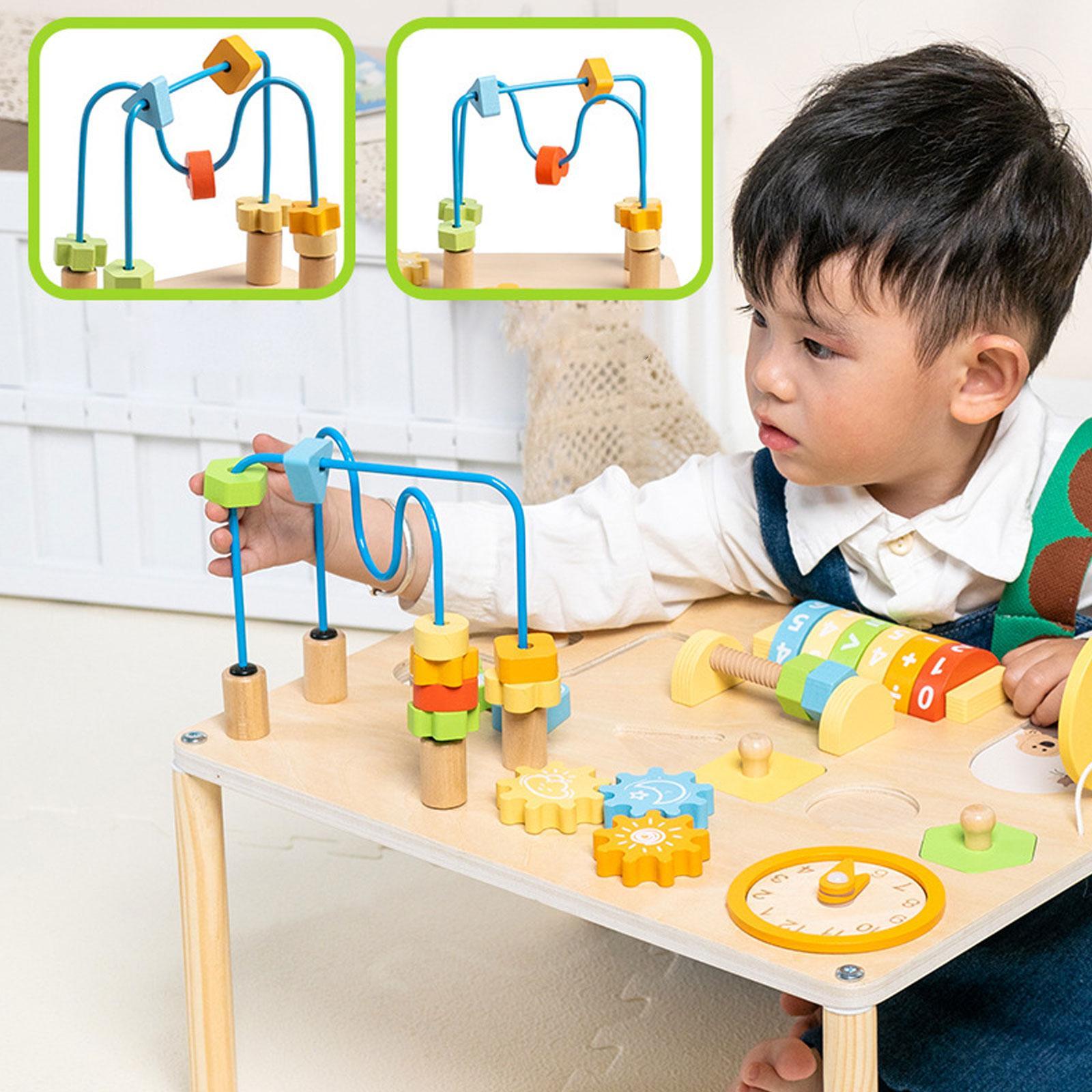Kids Education Activities - Aktivitätstisch mit Erkennungsfunktion, Lernspielzeug mit Zahnrädern