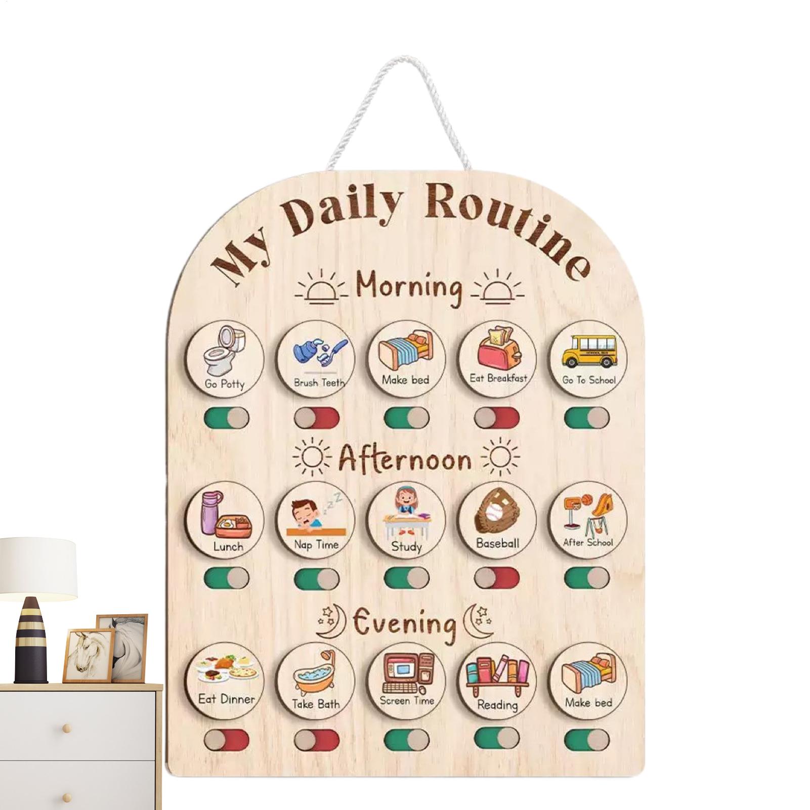 Kids Education Planner - Routinediagramm für Kinder, visueller Zeitplan aus