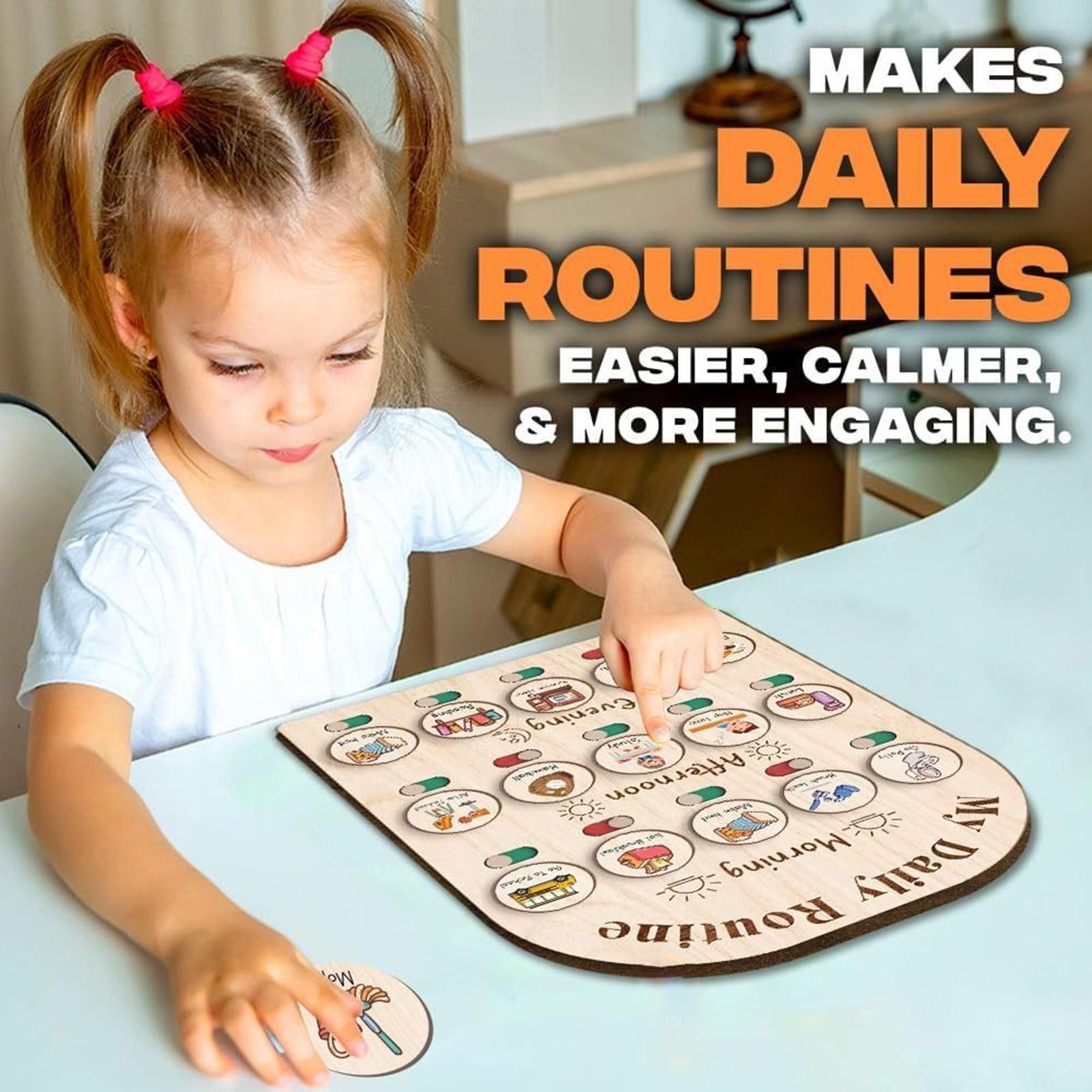 Kids Education Planner - Tagesplan für Kinder, Morgen- und Schlafenszeit-Routinendiagramme
