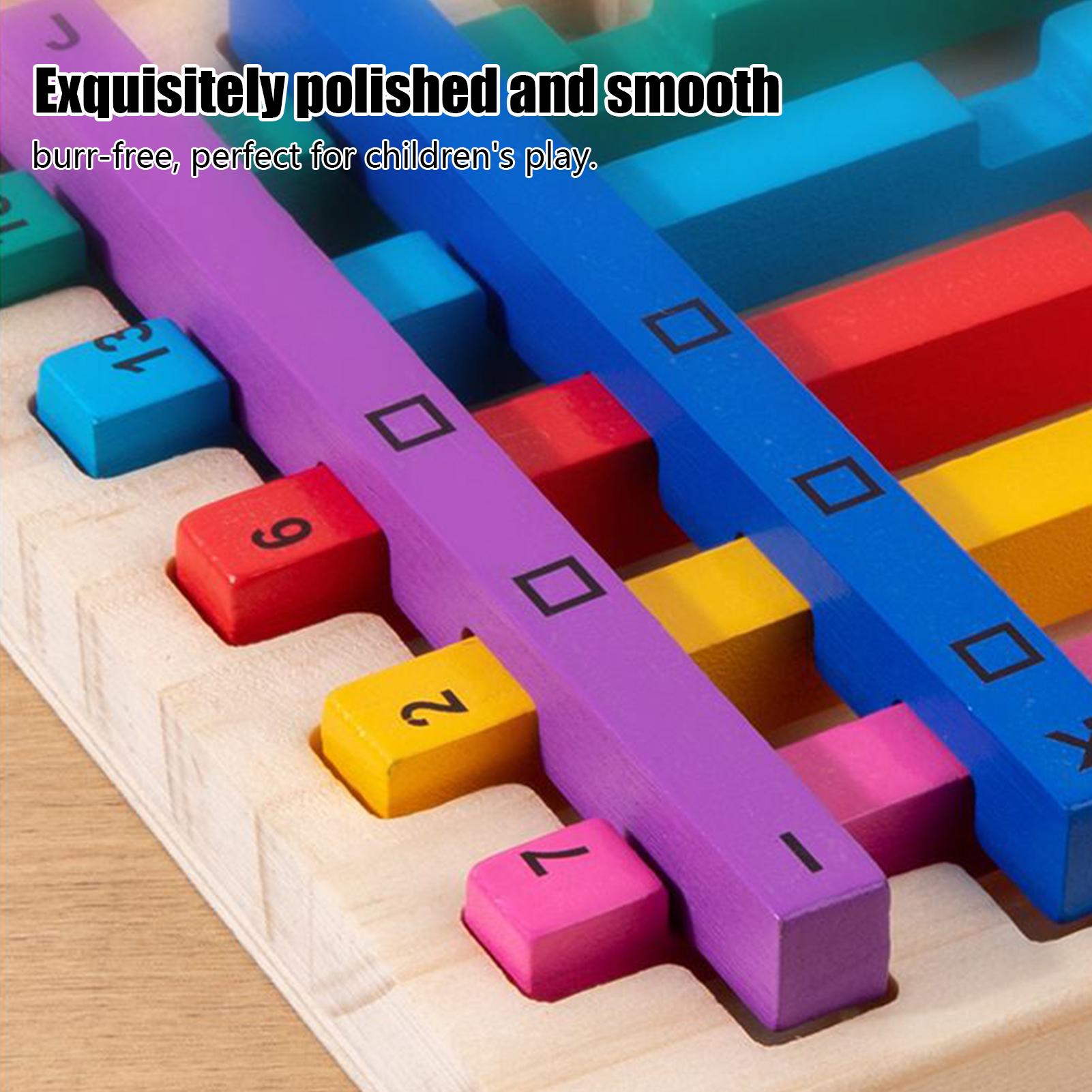 Kids Education Activities - Regenbogen-Stick-Stapelspielzeug aus Holz, sensorischer pädagogischer Stapler,