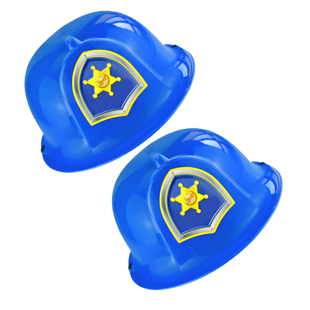 Kids Education Gift - 2 Stück Kinder-Polizei-Rollenspiel-Hüte, Simulations-Sicherheits-Cosplay-Requisiten, Lehrreiches Geschenk