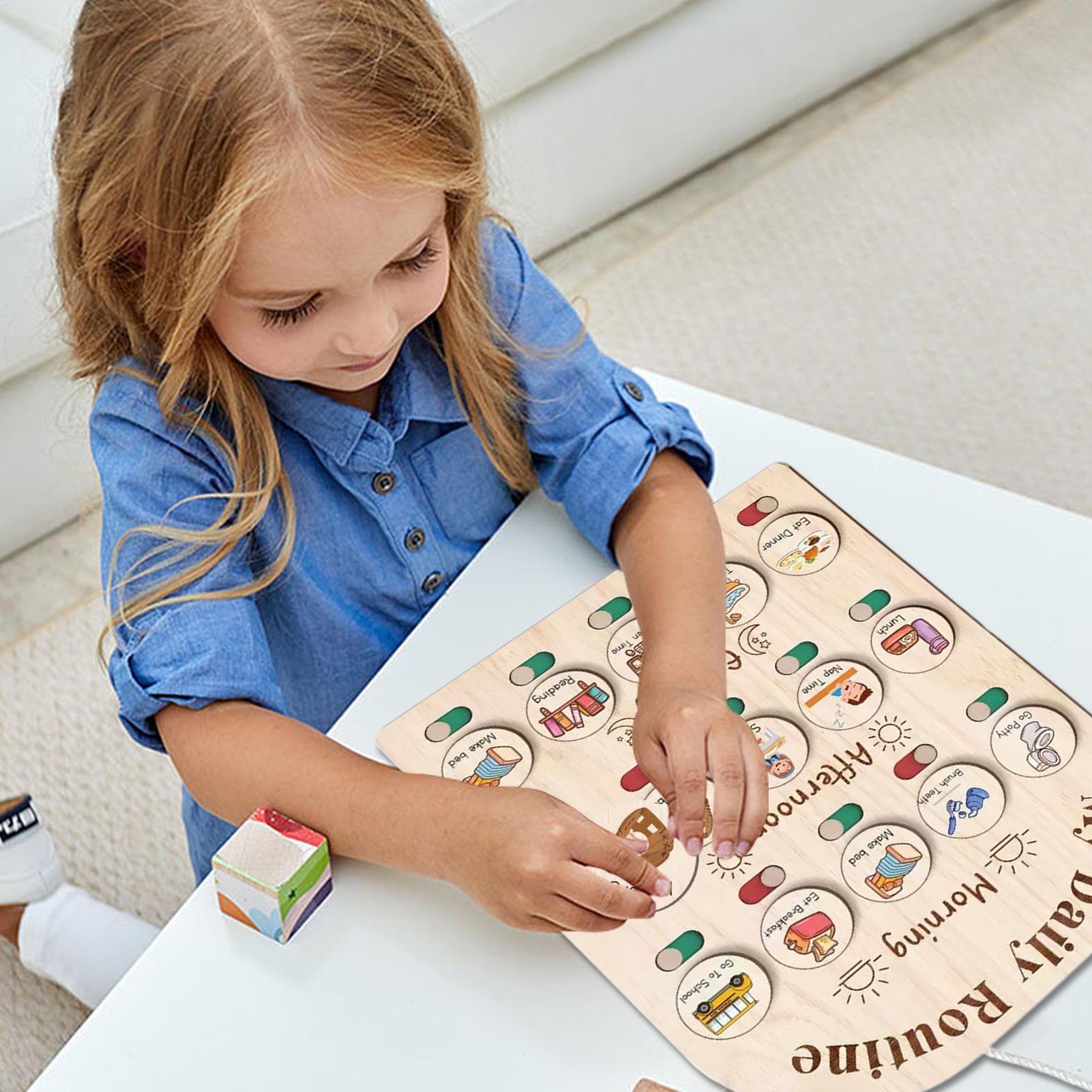Kids Education Planner - Routinendiagramm für Kinder, morgendliches Schlafenszeit, tägliches