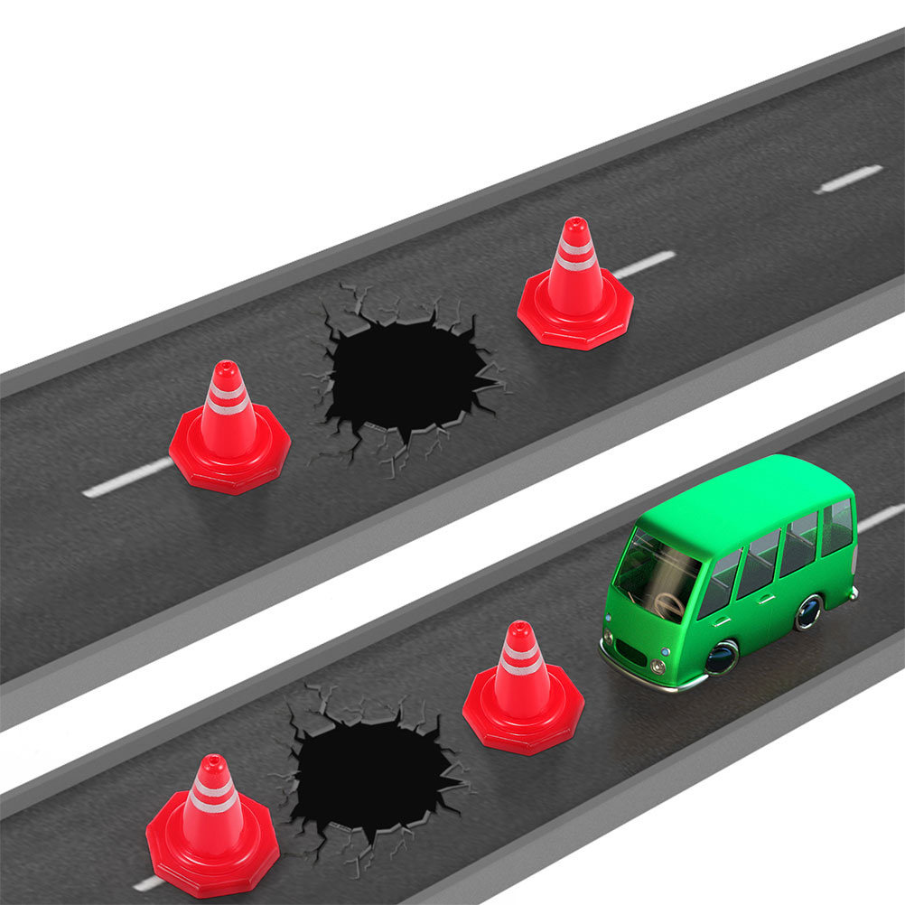 Kids Education And You - 24 Stück Mini-Verkehrskegel aus rotem PP-Material,