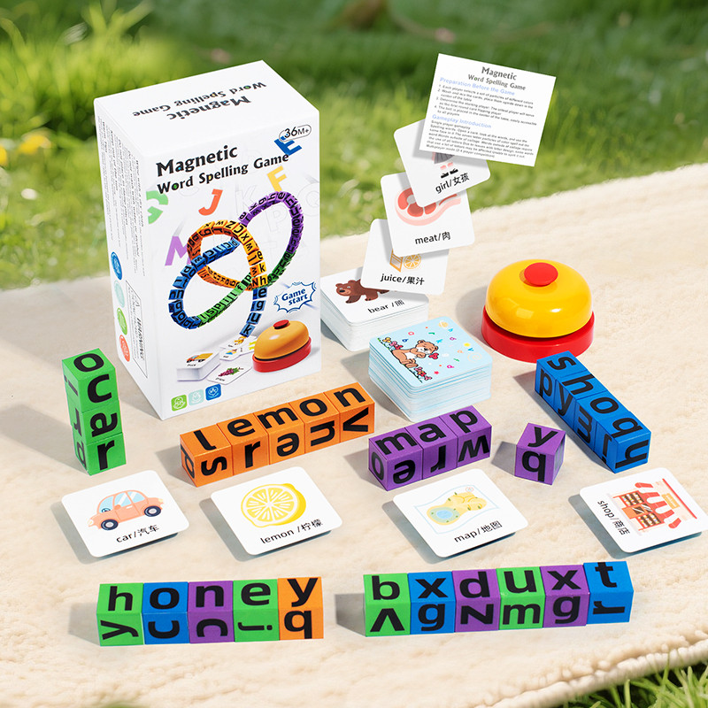 Game Educational For Kids Free - 4-Spieler Kinder Magnetischer Buchstabewürfel Lernspiel Englisch