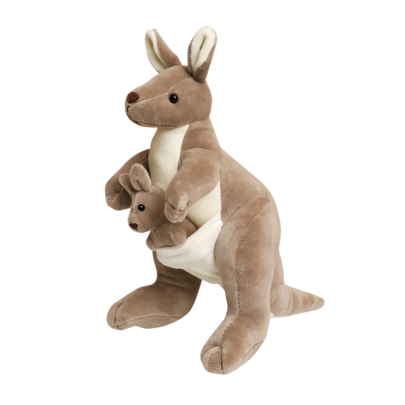 Kangaroo Kids Education - Realistisches Känguru-Plüschtier für Mutter und Baby,
