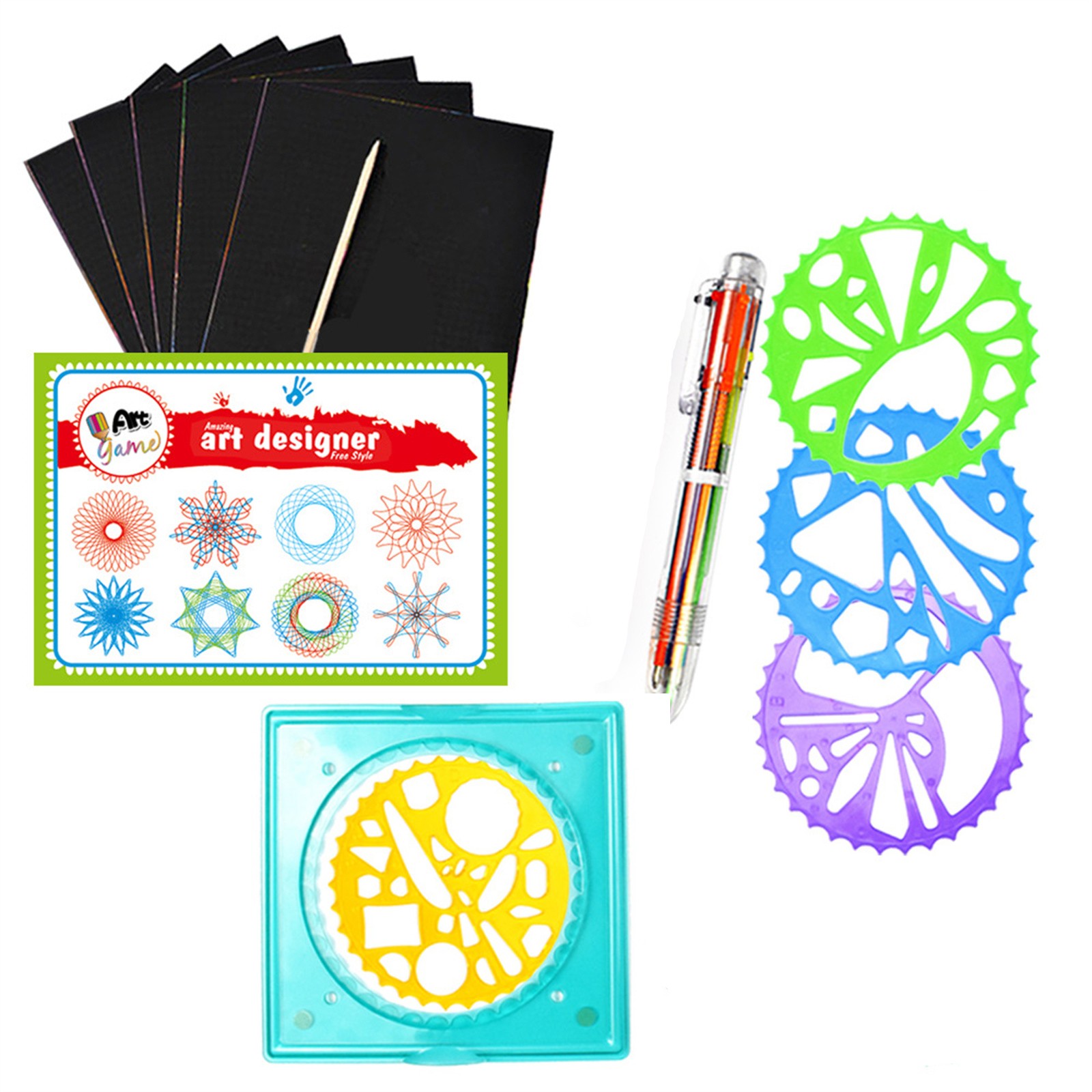 Buntes Spirograph-Set für Kind – Kids Education Gift Bewertung und Preis
