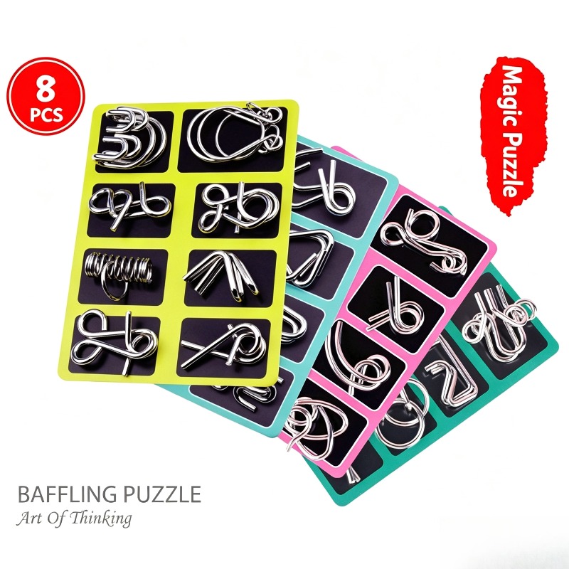 8-teiliges Metall-Puzzle-Set,  – Game Educational For Kids Free Bewertung und Preis