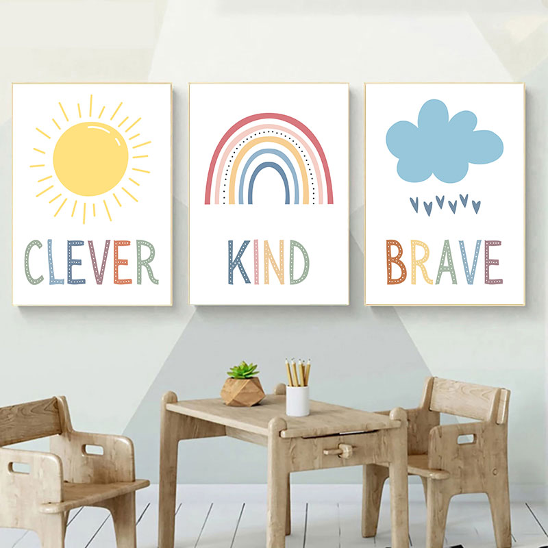 Niedlicher Sonnen-Regenbogen-W – Kids Education Quote Bewertung und Preis
