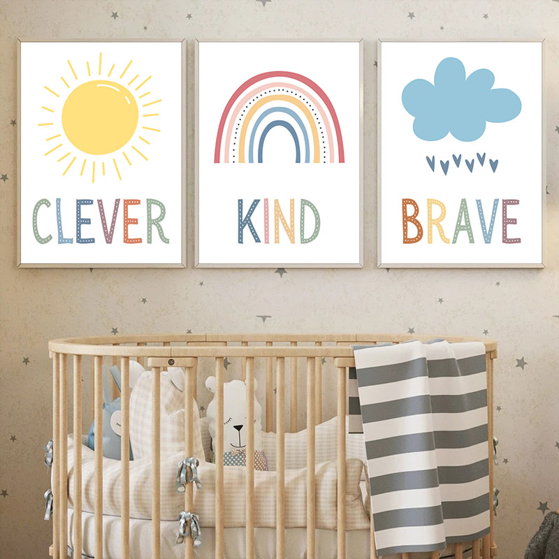 Niedlicher Sonnen-Regenbogen-W – Kids Education Quote Bewertung und Preis