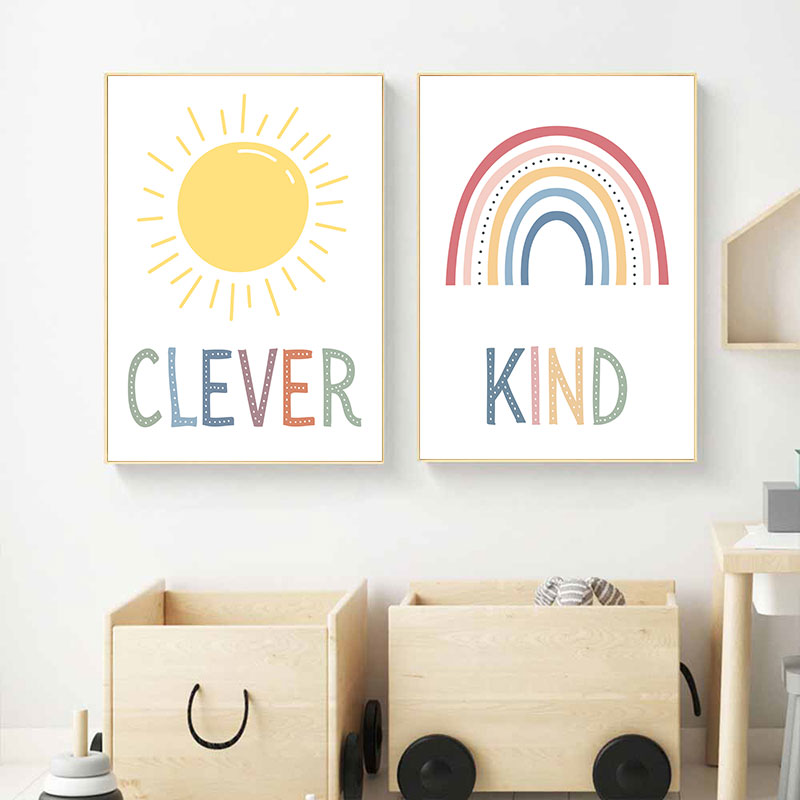 Niedlicher Sonnen-Regenbogen-W – Kids Education Quote Bewertung und Preis
