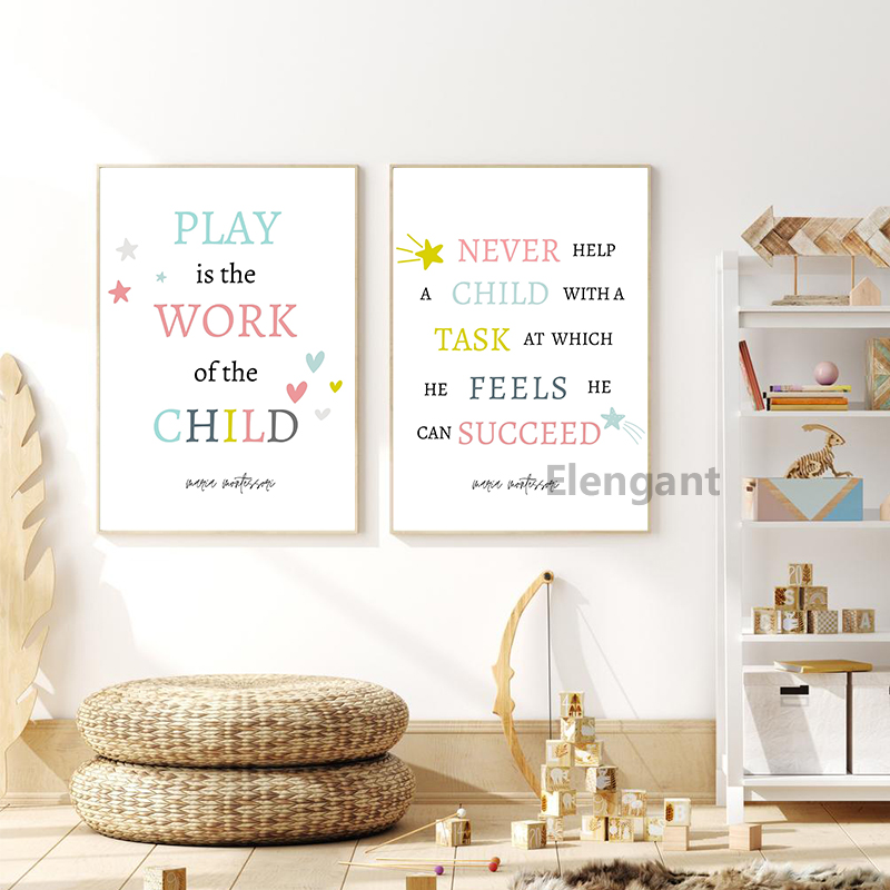Play is the Work of A Child Zi – Kids Education Quote Bewertung und Preis