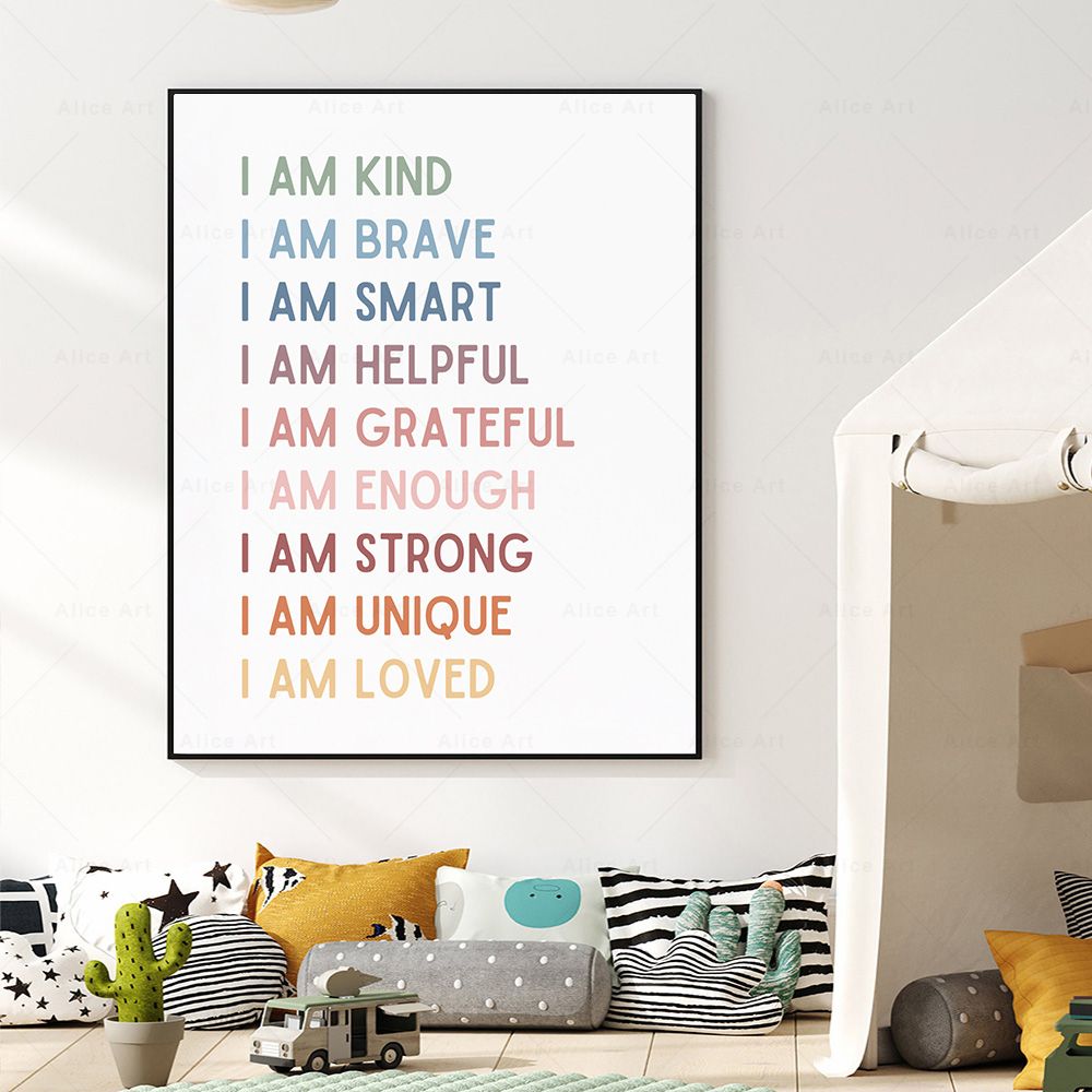 Affirmations-Poster für Kinder – Kids Education Quote Bewertung und Preis
