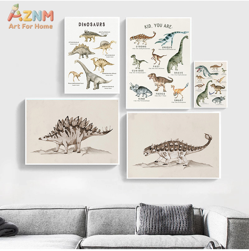 AZNM Aquarell-Dinosaurier-Lein – Kids Education Quote Bewertung und Preis