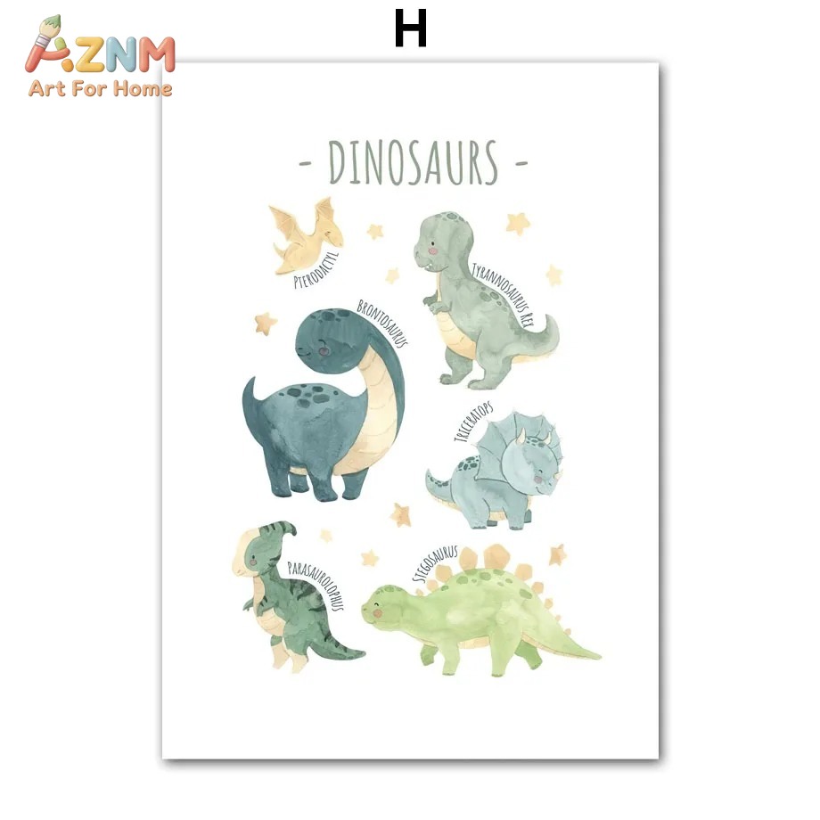 AZNM Aquarell-Dinosaurier-Alph – Kids Education Quote Bewertung und Preis