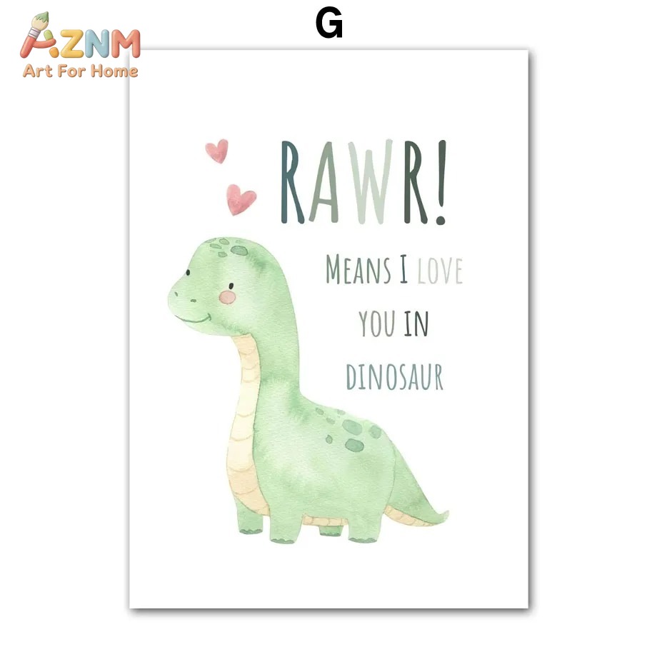 AZNM Aquarell-Dinosaurier-Alph – Kids Education Quote Bewertung und Preis