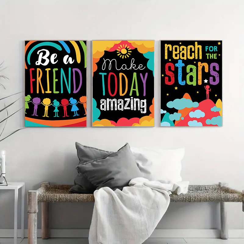 Bunte süße Traum-Leinwandkunst – Kids Education Quote Bewertung und Preis