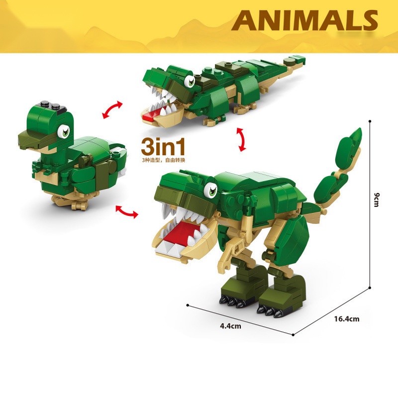 Tier-Bausteine Dinosaurier Ele – Kangaroo Kids Education Bewertung und Preis